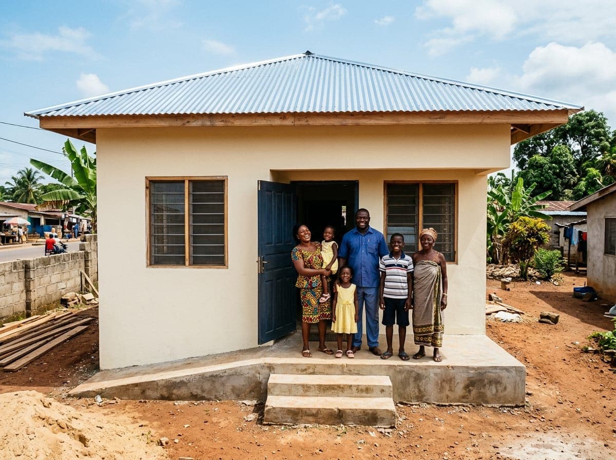 A finished three-bedroom house with a zinc roof in Paynesville